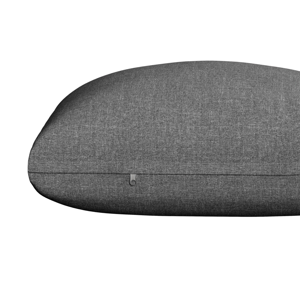 Salotto da giardino 123x68x86 cm; schienale alto e seduta profonda; metallo; grigio
