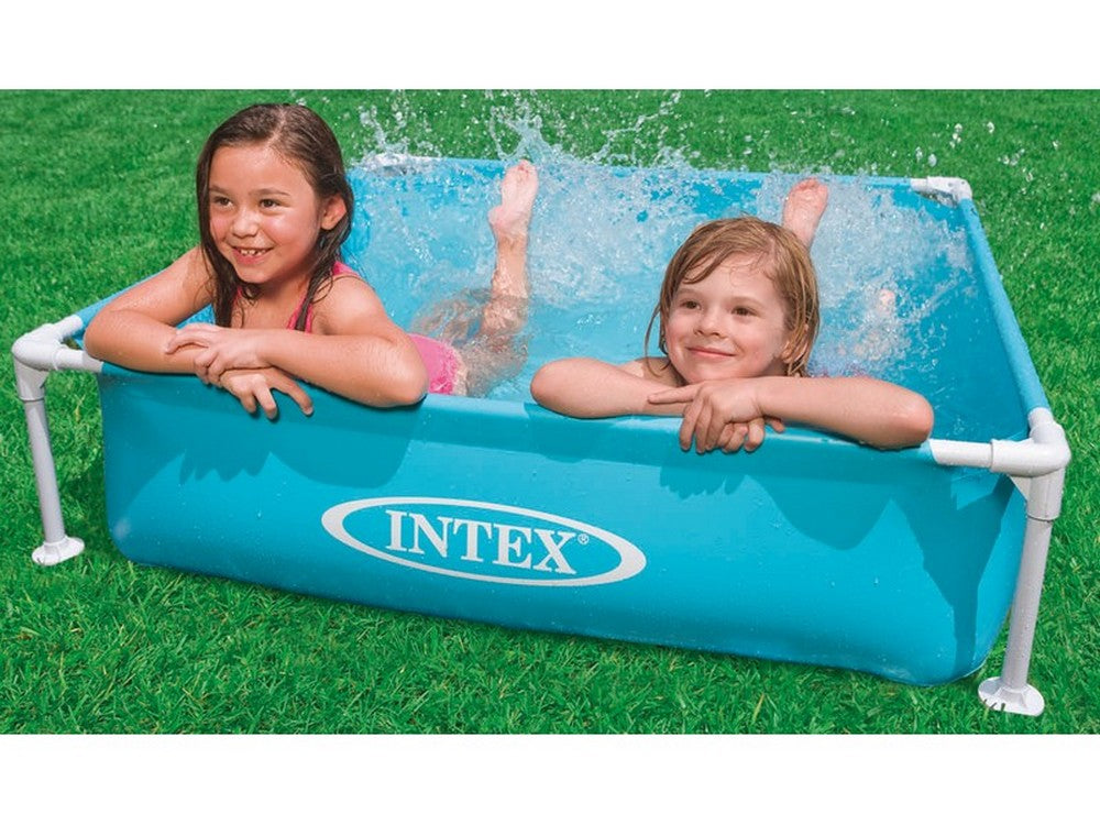 piscina quadrata mini frame cm. 122x122x30 h (lt. 342) col. blu cod:ferx.vit41010