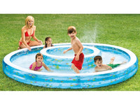 piscina tonda gonfiabile baby fish double cm. 279x36 h (lt. 990+232) cod:ferx.vit41007
