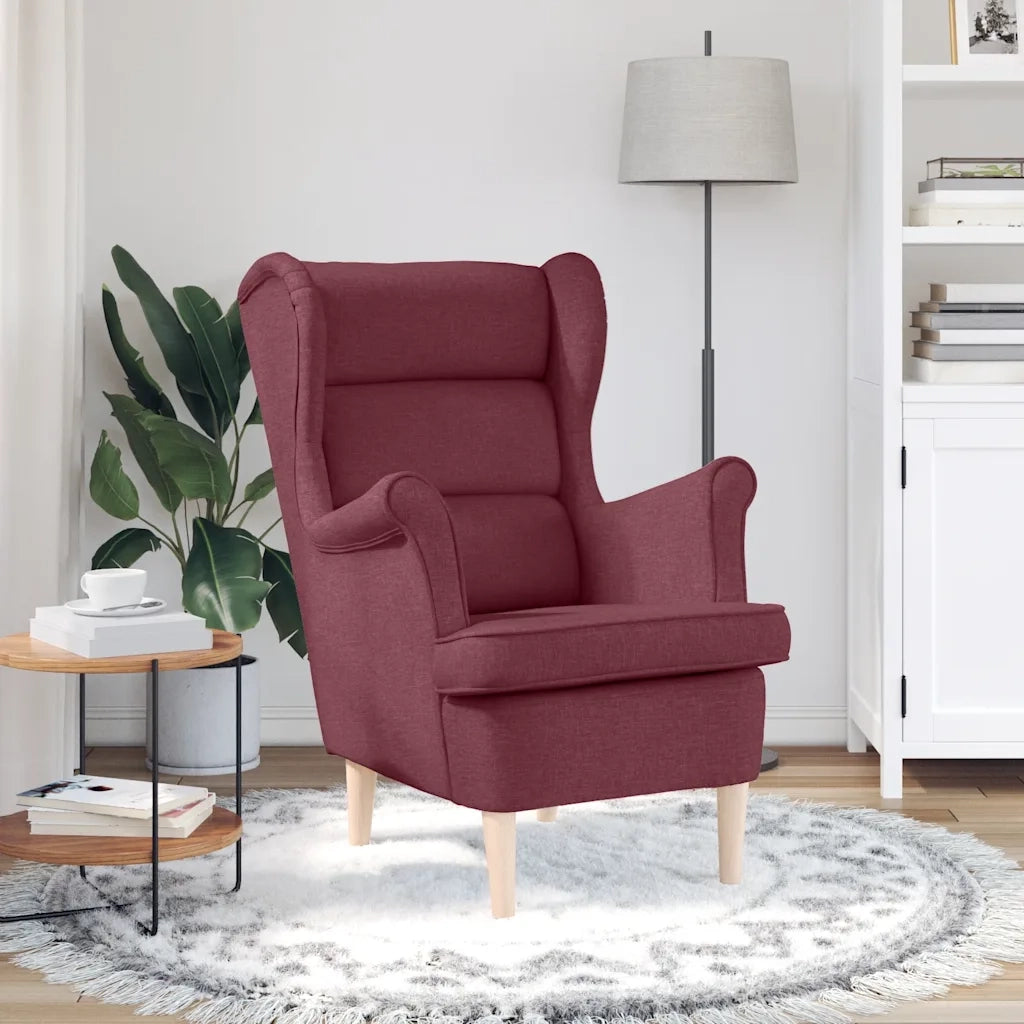 Divano Sedia-Poltrona Rosso Vino 74x84x100 cm in Tessuto