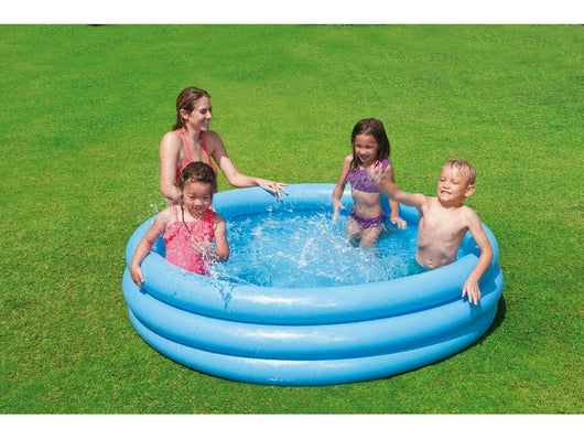 piscina tonda gonfiabile crystal blu cm. 147x33 h (lt. 330) cod:ferx.vit31612
