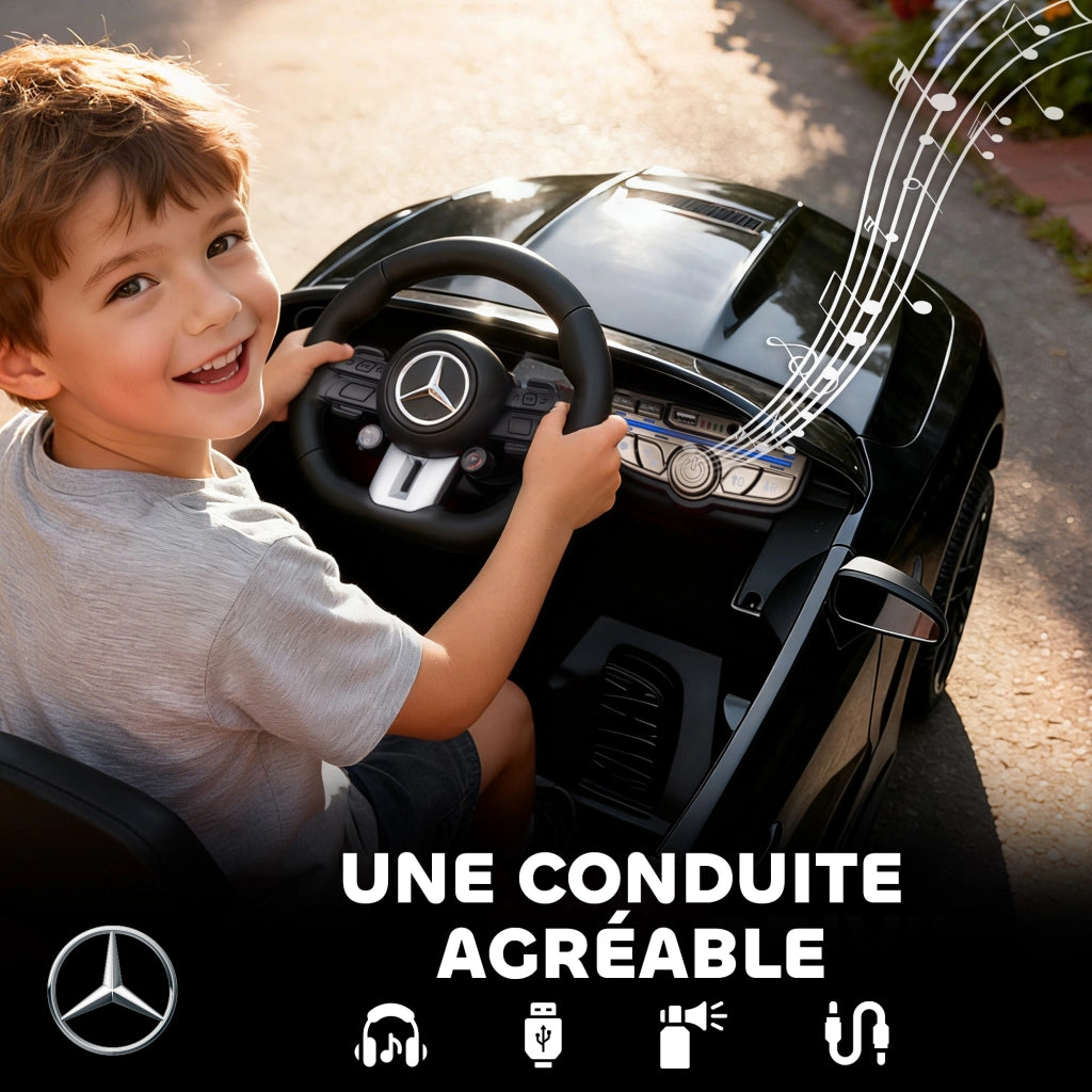 Auto elettrica Mercedes AMG CLE 53 ¨C Xylo ¨C 12V 2 motori telecomando 99x55x43 cm nero
