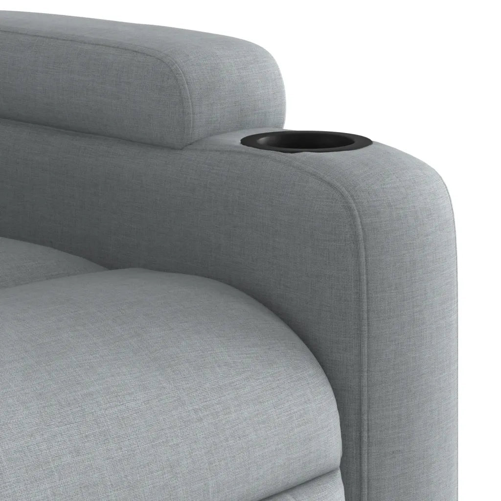 Divano Sedia-Poltrona reclinabile in tessuto grigio chiaro 867327