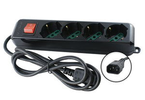 multipresa 4bipasso/schuko+interruttore luminoso spina iec gruppo continuita' cod:ferx.13138