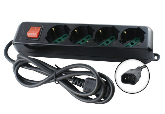 multipresa 4bipasso/schuko+interruttore luminoso spina iec gruppo continuita' cod:ferx.13138