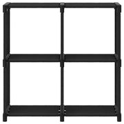 Mensola con 4 Vani a Cubo Nera 69x30x72,5 cm in Tessuto CFW3698206