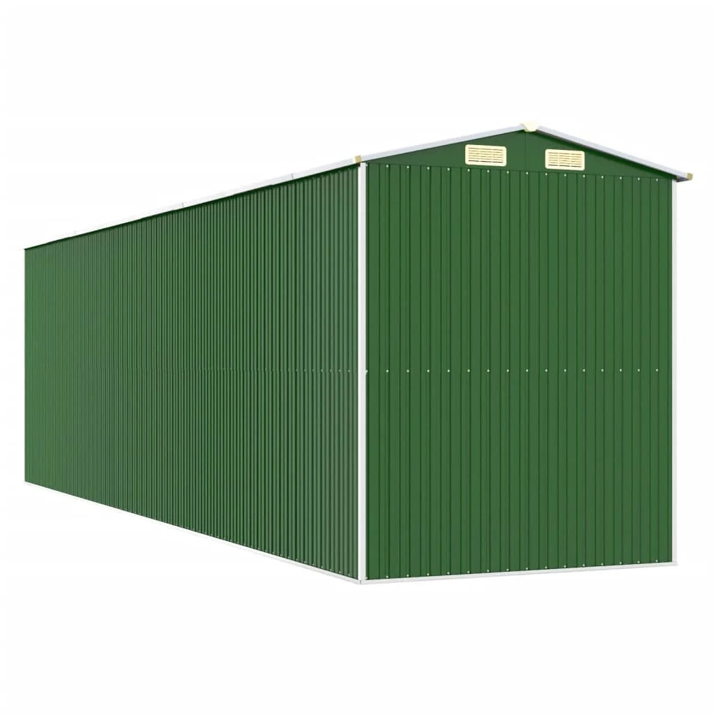 Casetta da giardino cabina ripostiglio casetta da esterno robusta casetta per attrezzi 192 x 689 x 223 cm acciaio zincato verde 02_0022367