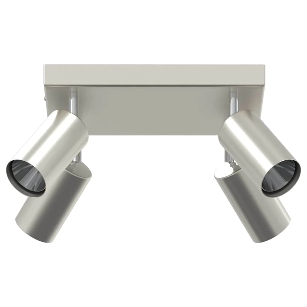 Faretto da soffitto cilindrico moderno orientabile 26 x 26 x 16,5 cm in metallo nichelato 02_0058310