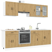 Set Mobili da Cucina 8 pz Kalmar Rovere Artigianale Truciolato 3314850