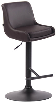 Sgabello Bancone Club in Similpelle marrone,nero