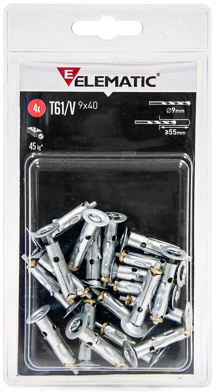 elematic blister tassello t61/oa9 occhiello aperto 4 pz cod:ferx.13143