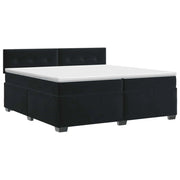 Letto box spring con materasso Nero 200 x 200 cm Velluto 3450784