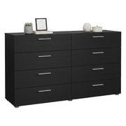 Credenza Phethai, Buffet da soggiorno, Madia da salotto, Dispensa da cucina, 140x40 h82 cm, Nero