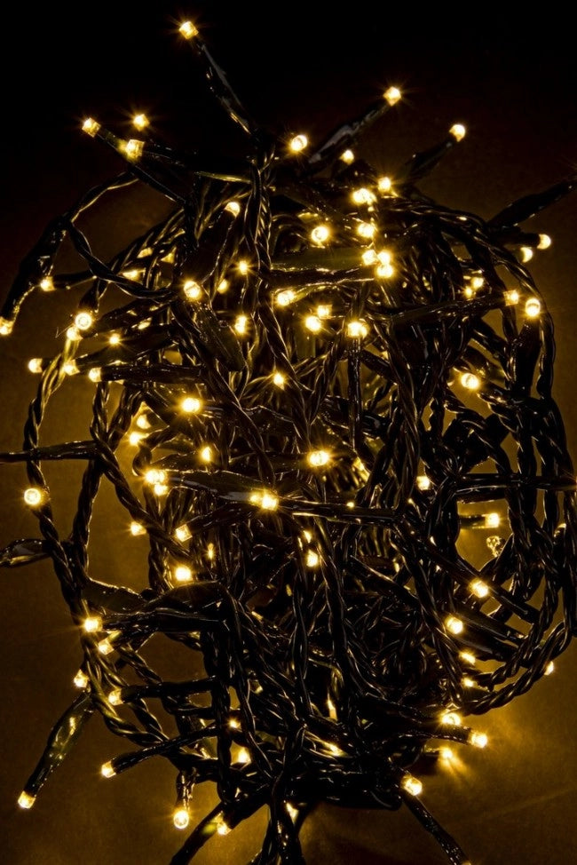 Luci Natale 300 LED Classic, Filo Verde 3mm, IP44 (12 Pezzi)