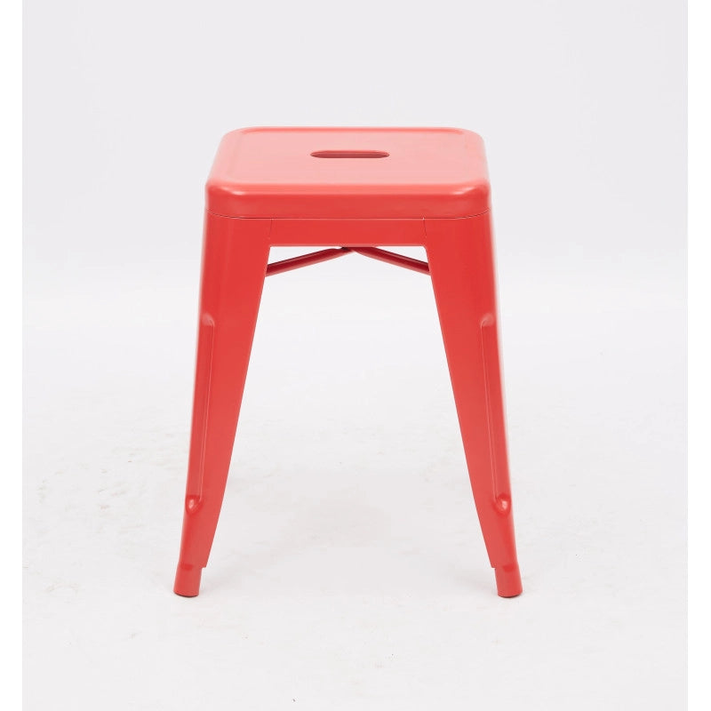 Set di 4 Sgabelli Bar Victoria Small Rosso 38x38x45 5 Cm