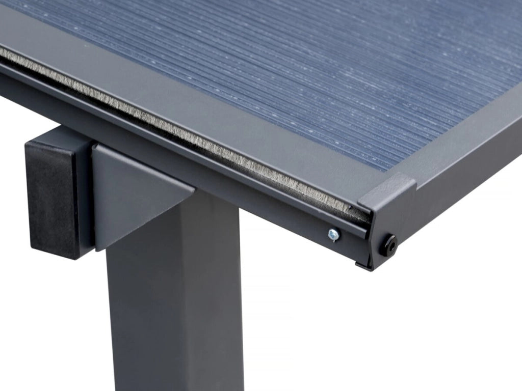 Pergola addossata "Marvin" - 5,5 x 3 m - 545 x 298 x 243 cm - Grigio scuro