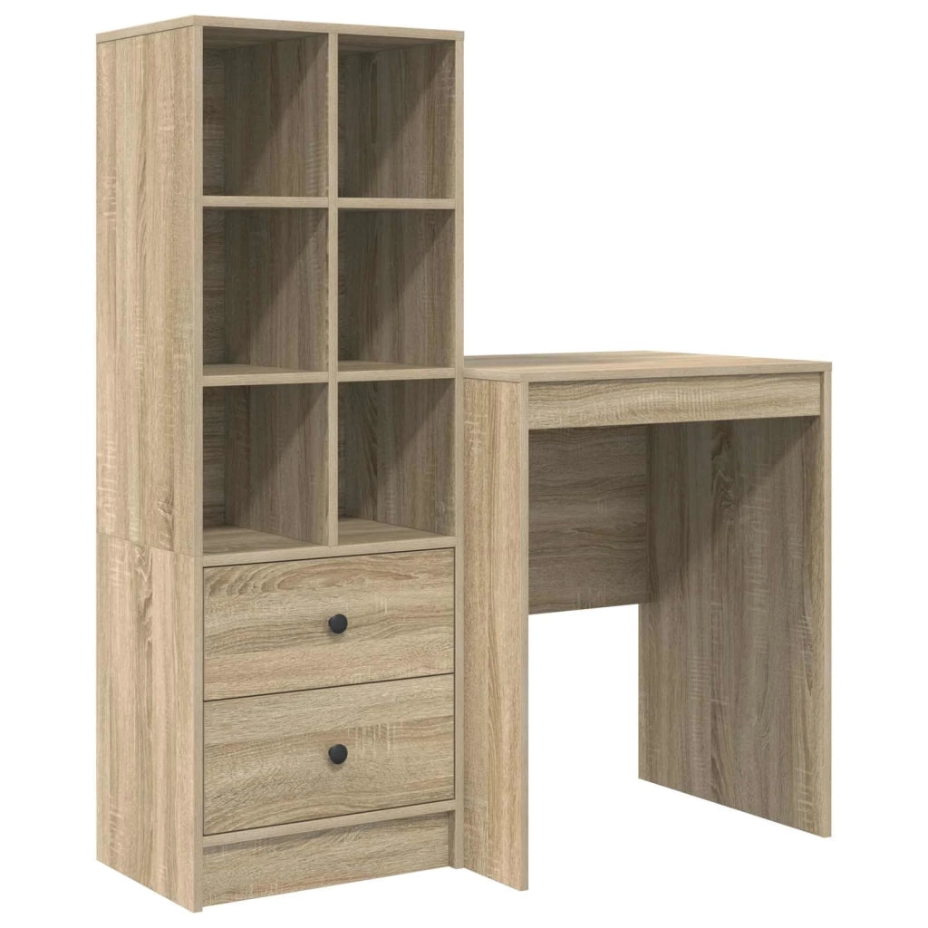 Scrivania con cassetto con lo scaffale 2 pcs Rovere Sonoma 3337339