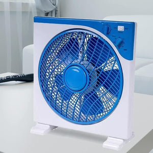 Ventilatore Da Terra Box Fan Blu 45 W con Timer 3 Velocita da tavolo 5 Pale 30cm