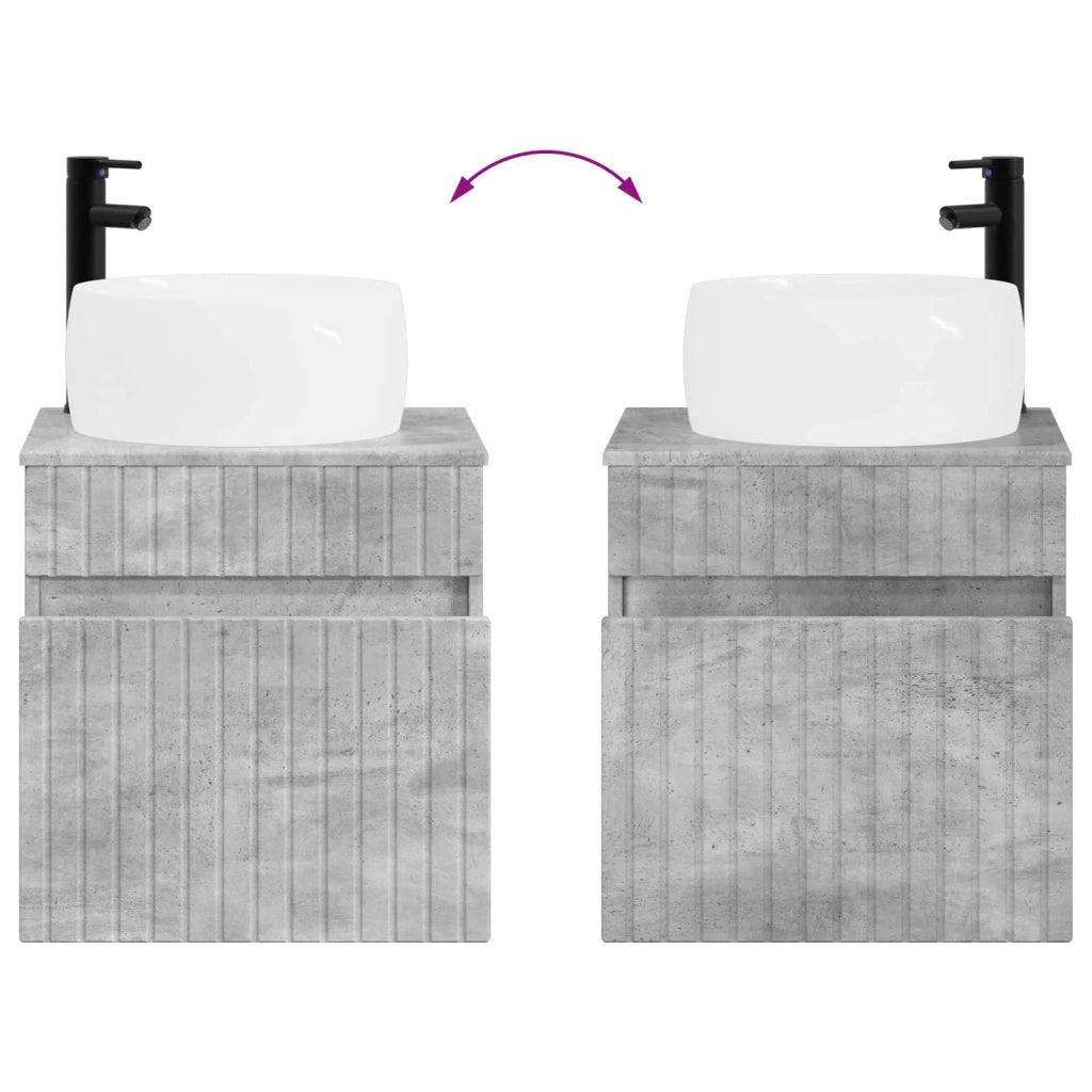 Set di Armadi da Bagno 3 pz Grigio Cemento 49 x 44,5 x 66 cm 3405770