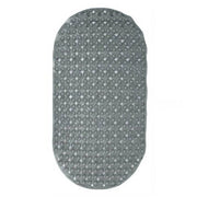 Trade Shop - Tappeto Tappetino Pvc Ovale Antiscivolo Vasca Bagno Doccia 69x36 Cm 79749 Grigio -