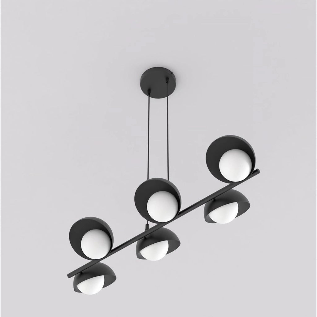Lampada a sospensione Boom in acciaio nero opaco