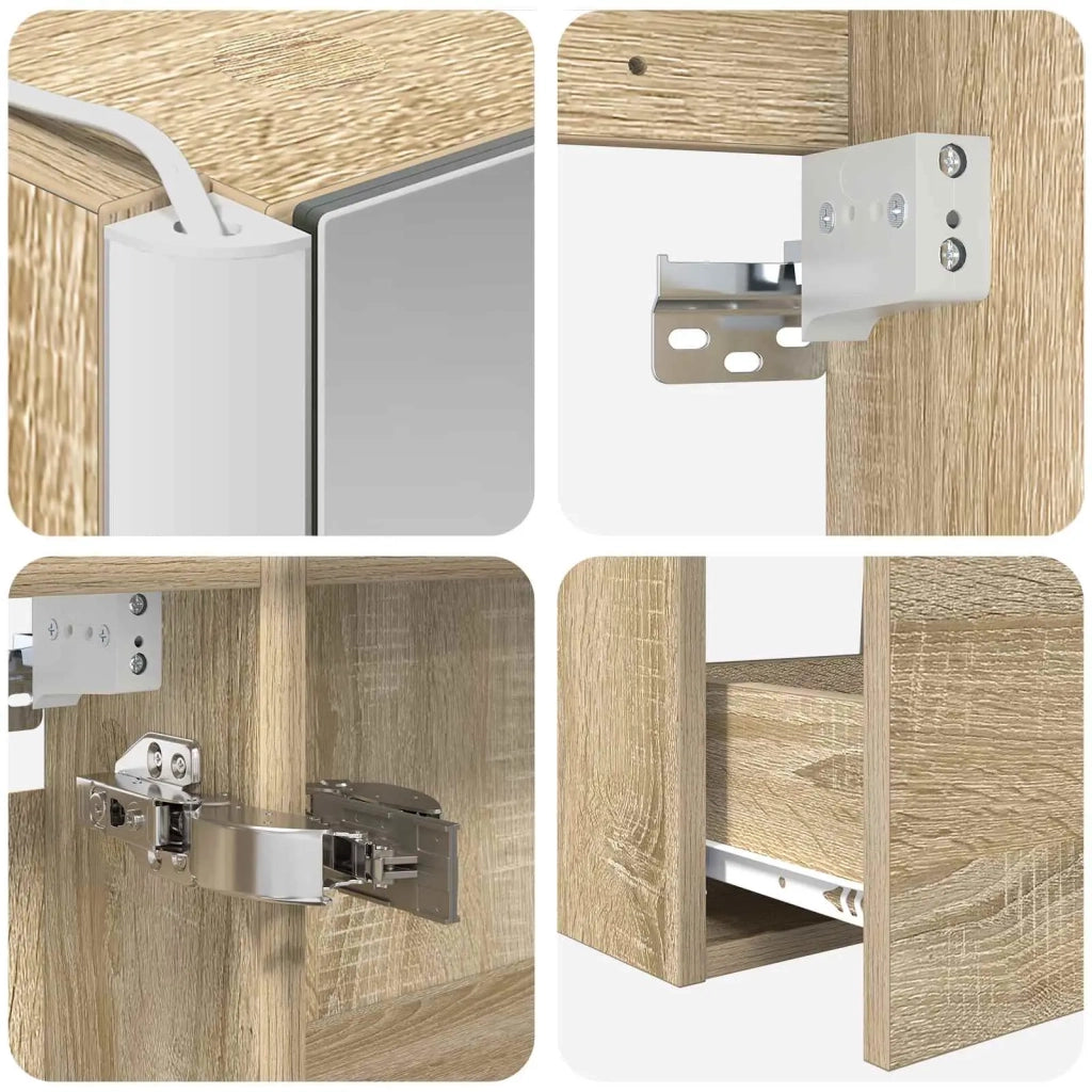 Set di mobili per il bagno 4 pcs Rovere Sonoma 3407025
