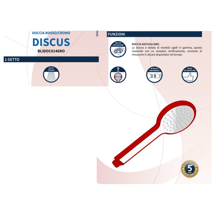 Doccino serie discus a 1 getto finitura rossa