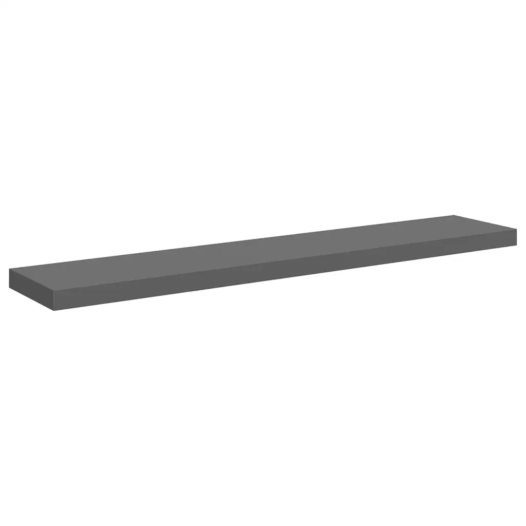 Scaffali a Parete 4 pz Grigio Lucido 120x23,5x3,8 cm in MDF 323801