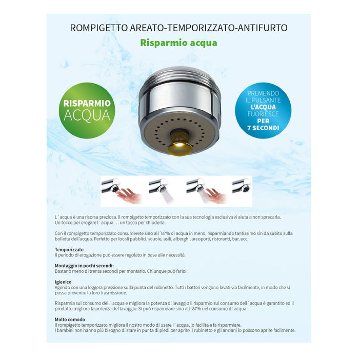 Areatore temporizzato attacco 24 x 1 maschio