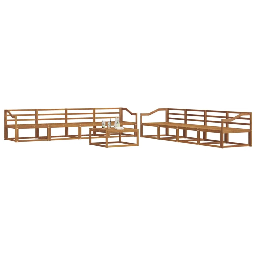 Set di divani da esterno 9 pcs Naturale