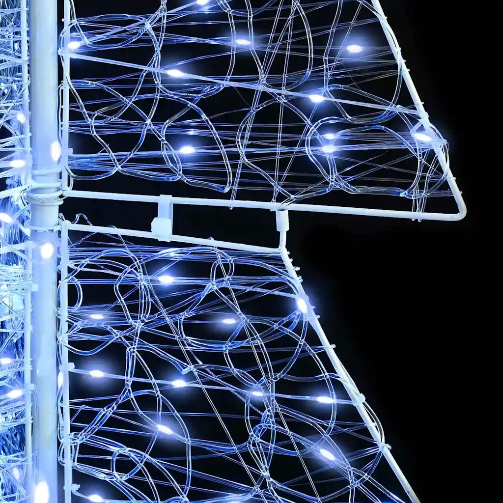 Albero di Natale con 160 LED Bianco Freddo 150 cm Acrilico 42019207