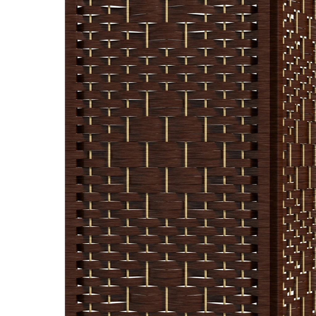 Paravento Divisorio 4 Pannelli ¨C Xylo ¨C Legno Marrone 160x170 cm