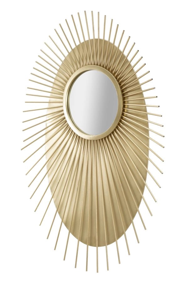 Specchio Eye Glam 75x8x110,5 cm in Ferro e MDF Oro
