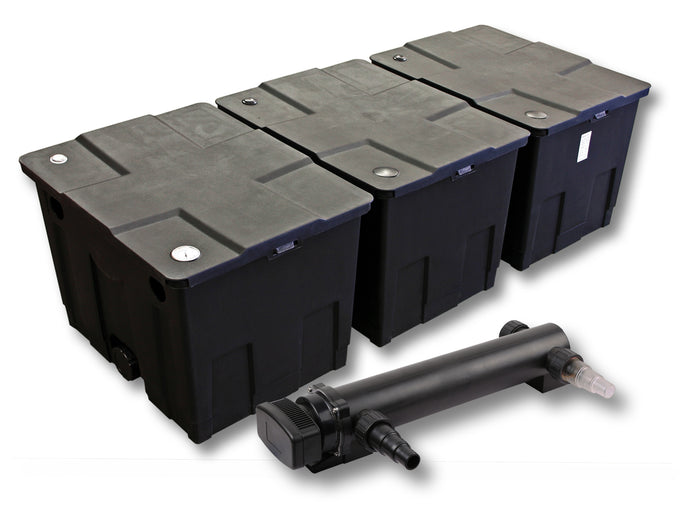 Set Filtro a 3 camere per laghetto da 90000l Chiarificatore UVC da 24W 3ª serie