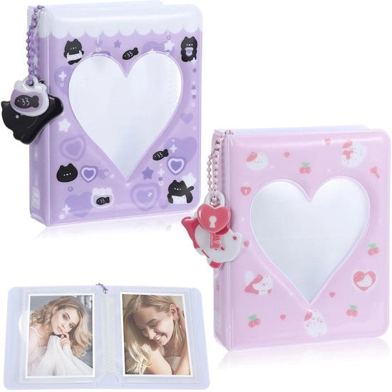 Fotografia Kpop - Grande Capacità - Set da 2 - Rosa e Viola - PVC