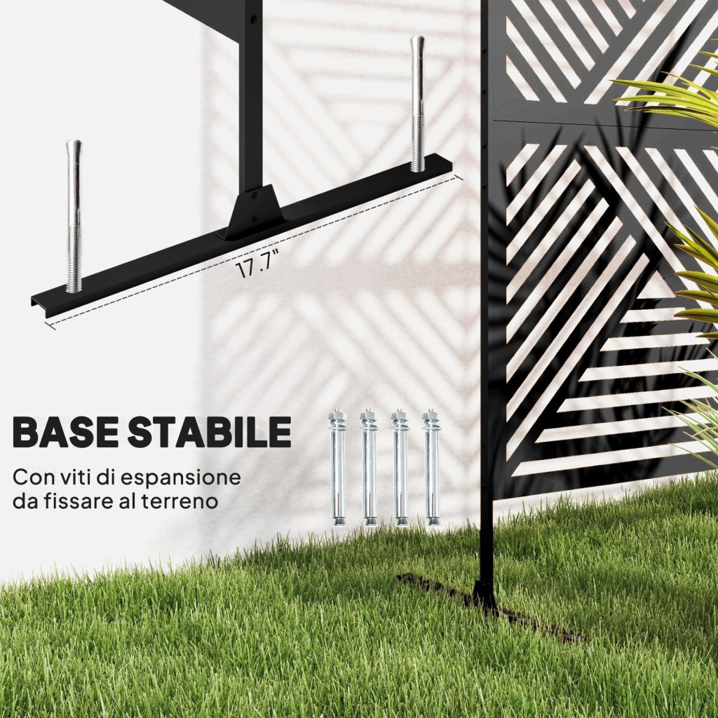 Divisorio da Giardino ¨C zephmum ¨C Nero 122x45x198 cm