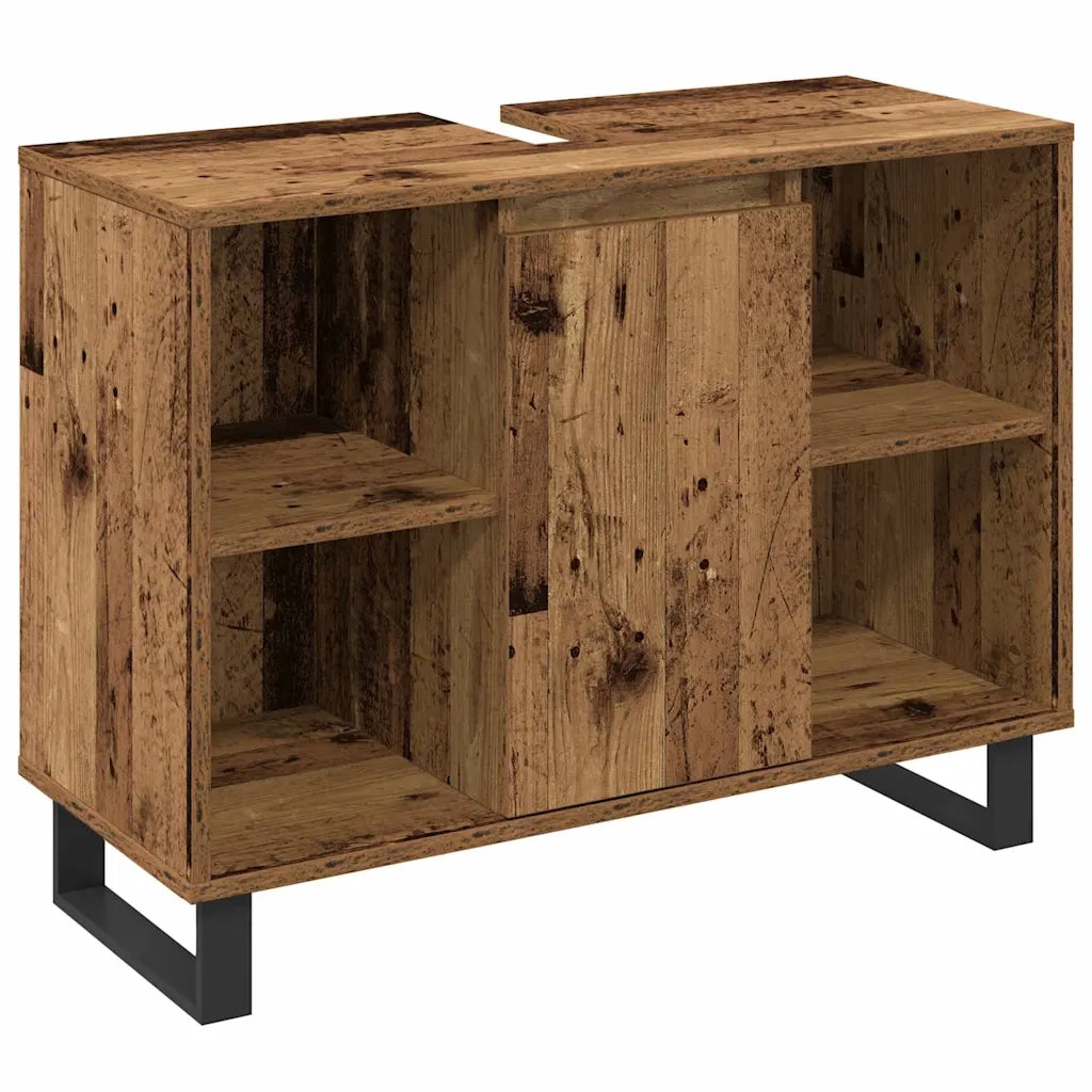 Set di mobili per il bagno 3 pcs Marrone Legno multistrato