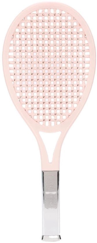 Spazzola per capelli a forma di racchetta da tennis - adatta a tutti i tipi di capelli - realizzata con ABS di alta qualità - setole di pelo di maiale durature - manico comodo - spazzole per capelli