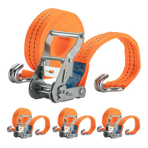 Cinghia di ancoraggio a cricchetto Set 4 cinghie di fissaggio 6 m 3000 daN