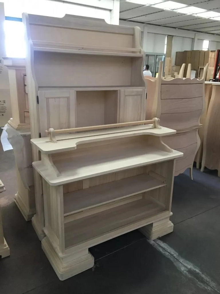 Mobile bar arte povera classico in legno grezzo (1223+1224) - Mobili 2G