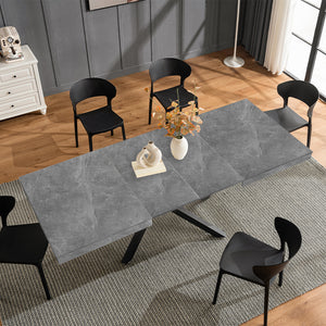 Tavolo da Pranzo Cucina Allungabile Estensibile 90 x 140 fino a 220 cm Cemento