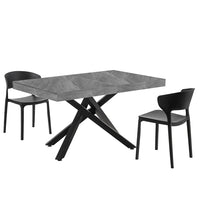 Tavolo da Pranzo Cucina Allungabile Estensibile 90 x 140 fino a 220 cm Cemento