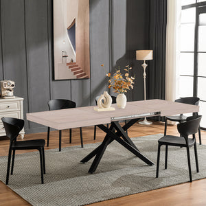 Tavolo da Pranzo Cucina Allungabile Estensibile 90 x 140 fino a 220 cm Olmo Perl