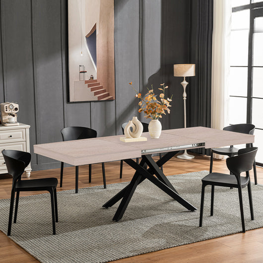 Tavolo da Pranzo Cucina Allungabile Estensibile 90 x 140 fino a 220 cm Olmo Perl