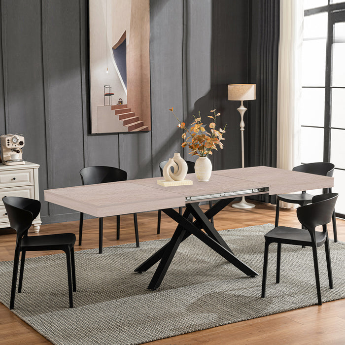 Tavolo da Pranzo Cucina Allungabile Estensibile 90 x 140 fino a 220 cm Olmo Perl