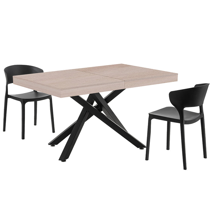 Tavolo da Pranzo Cucina Allungabile Estensibile 90 x 140 fino a 220 cm Olmo Perl