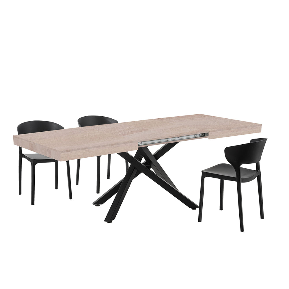 Tavolo da Pranzo Cucina Allungabile Estensibile 90 x 140 fino a 220 cm Olmo Perl