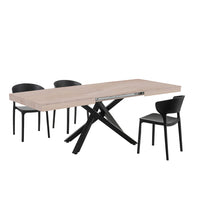 Tavolo da Pranzo Cucina Allungabile Estensibile 90 x 140 fino a 220 cm Olmo Perl
