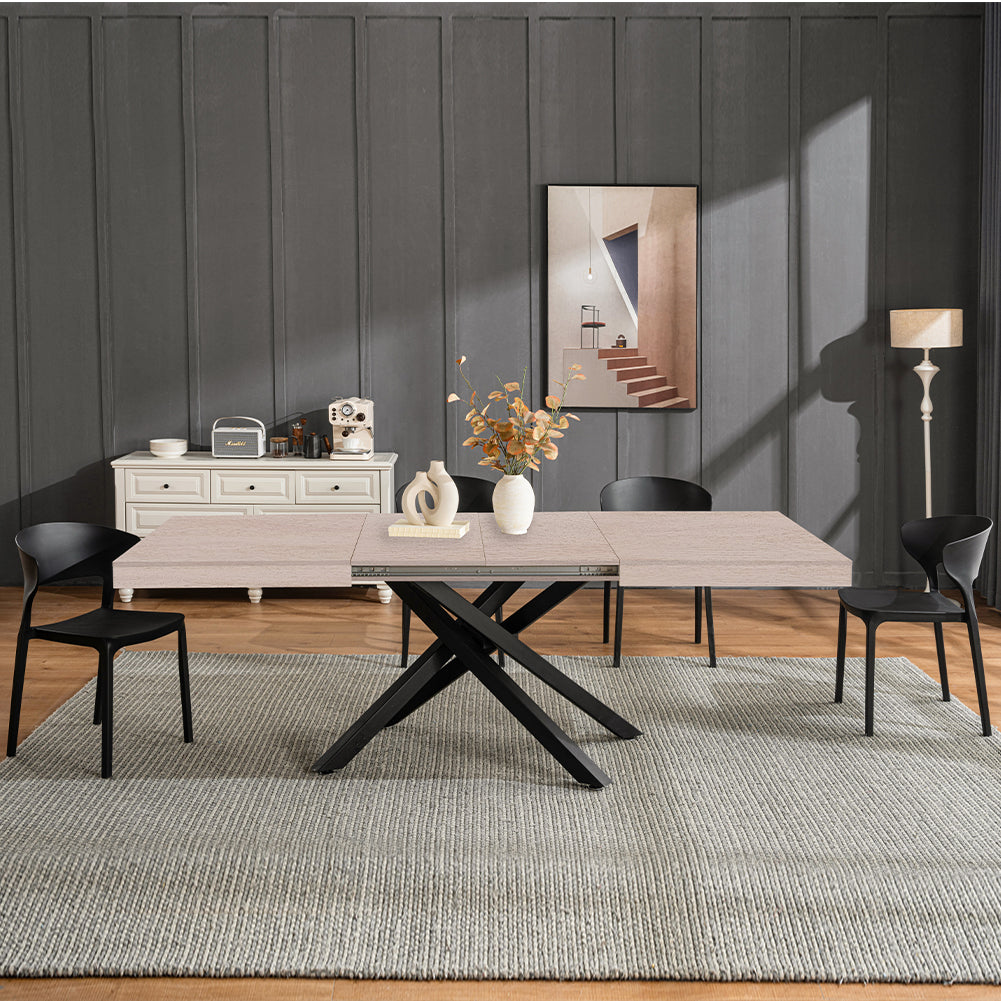 Tavolo da Pranzo Cucina Allungabile Estensibile 90 x 140 fino a 220 cm Olmo Perl