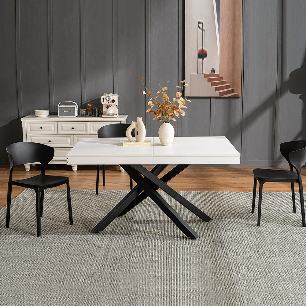 Tavolo da Pranzo Cucina Allungabile Estensibile 90 x 140 fino a 220 cm Bianco